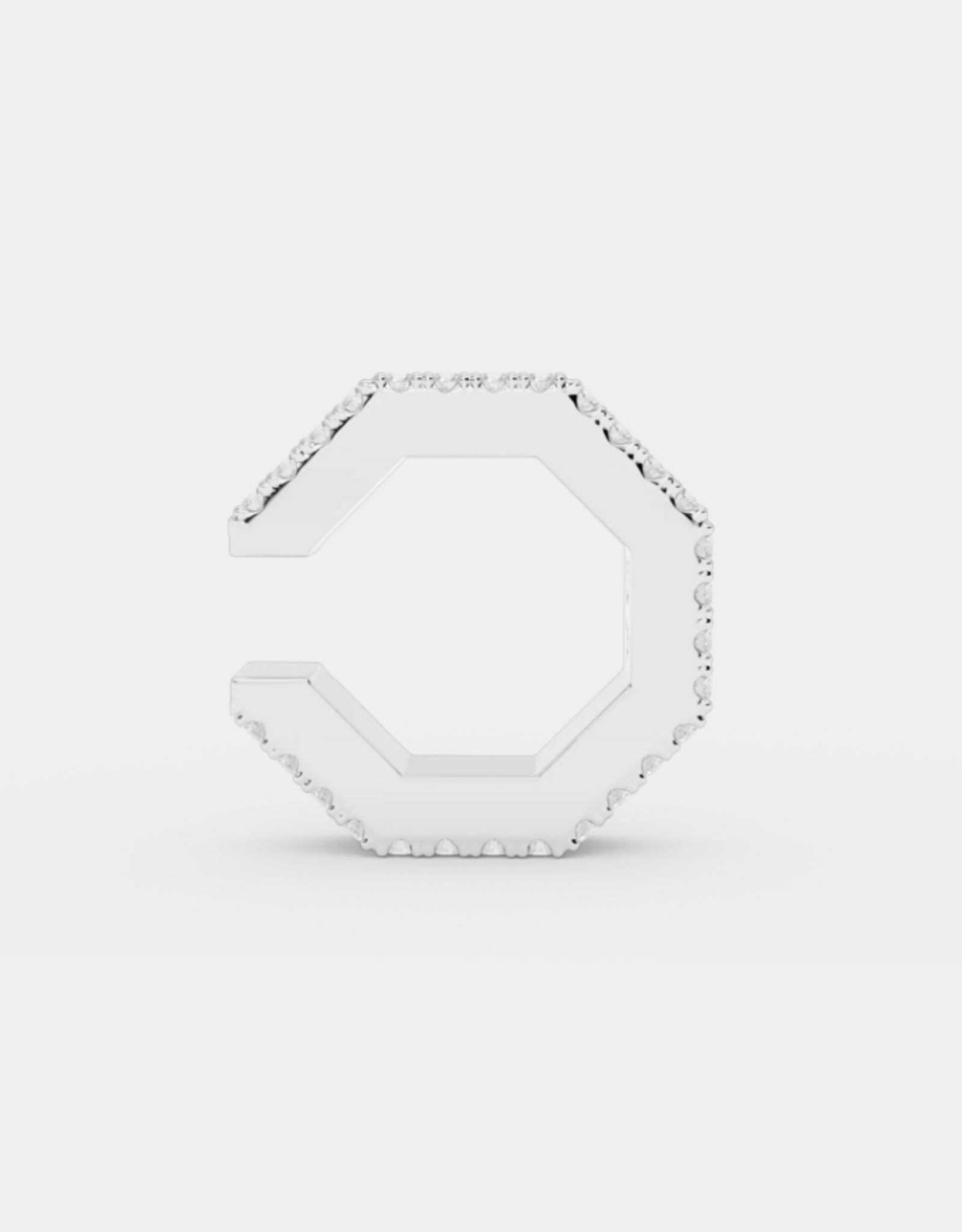 Billion Avenue Edge Small Diamond Earcuff - Silver - Billion Avenue