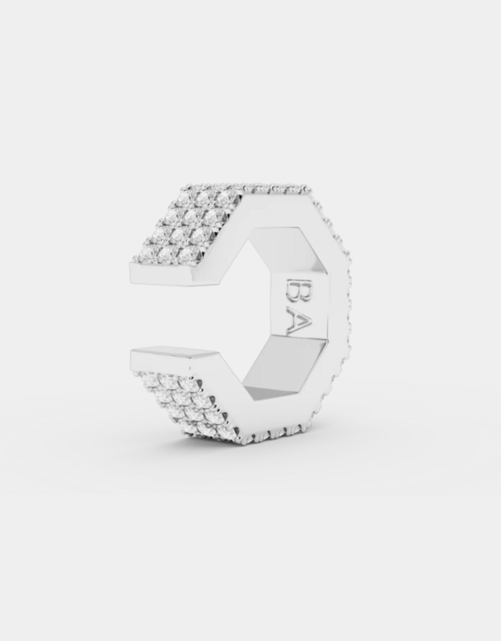 Billion Avenue Edge Small Diamond Earcuff - Silver - Billion Avenue