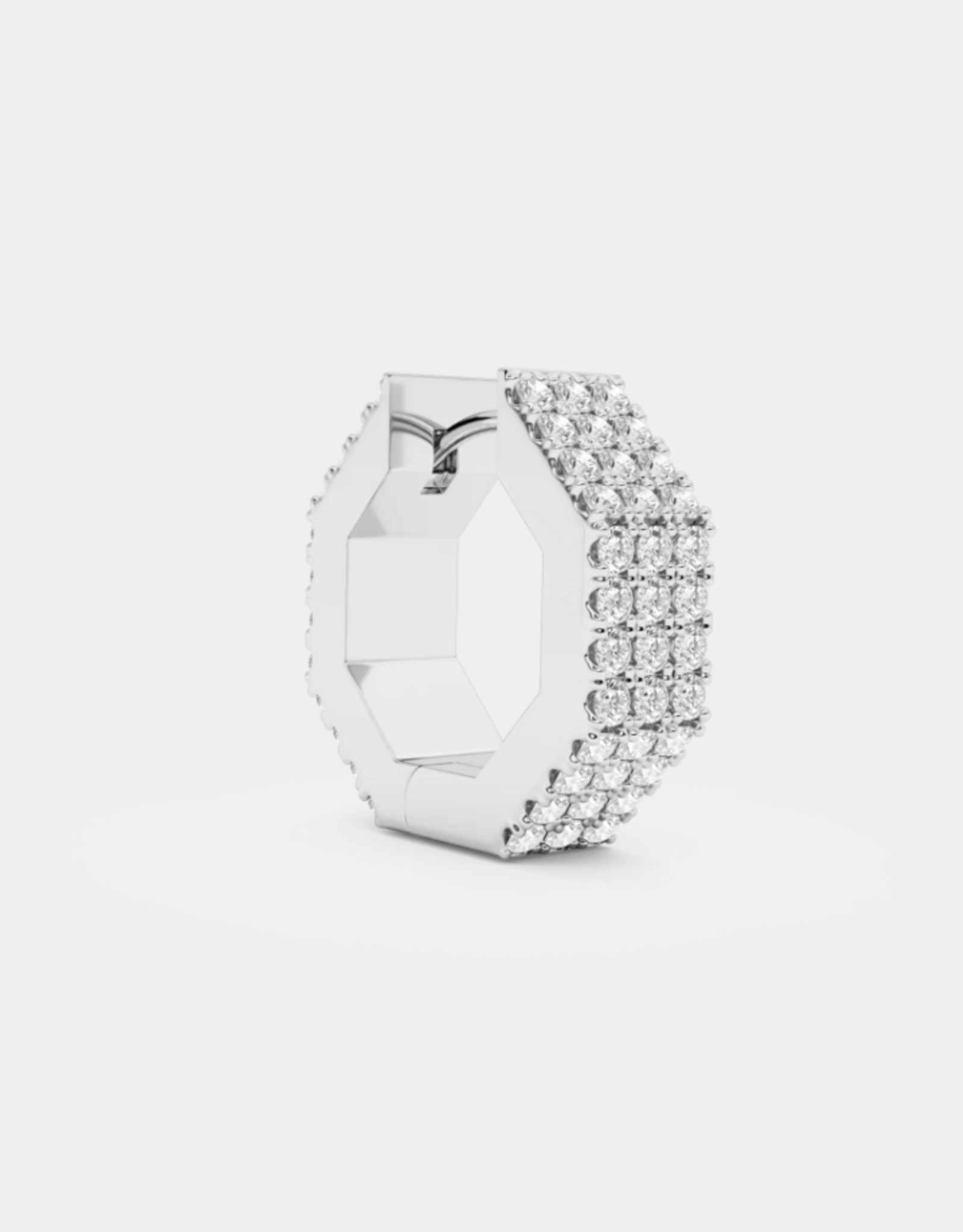 Billion Avenue Edge Small Diamond Earring - Silver - Billion Avenue