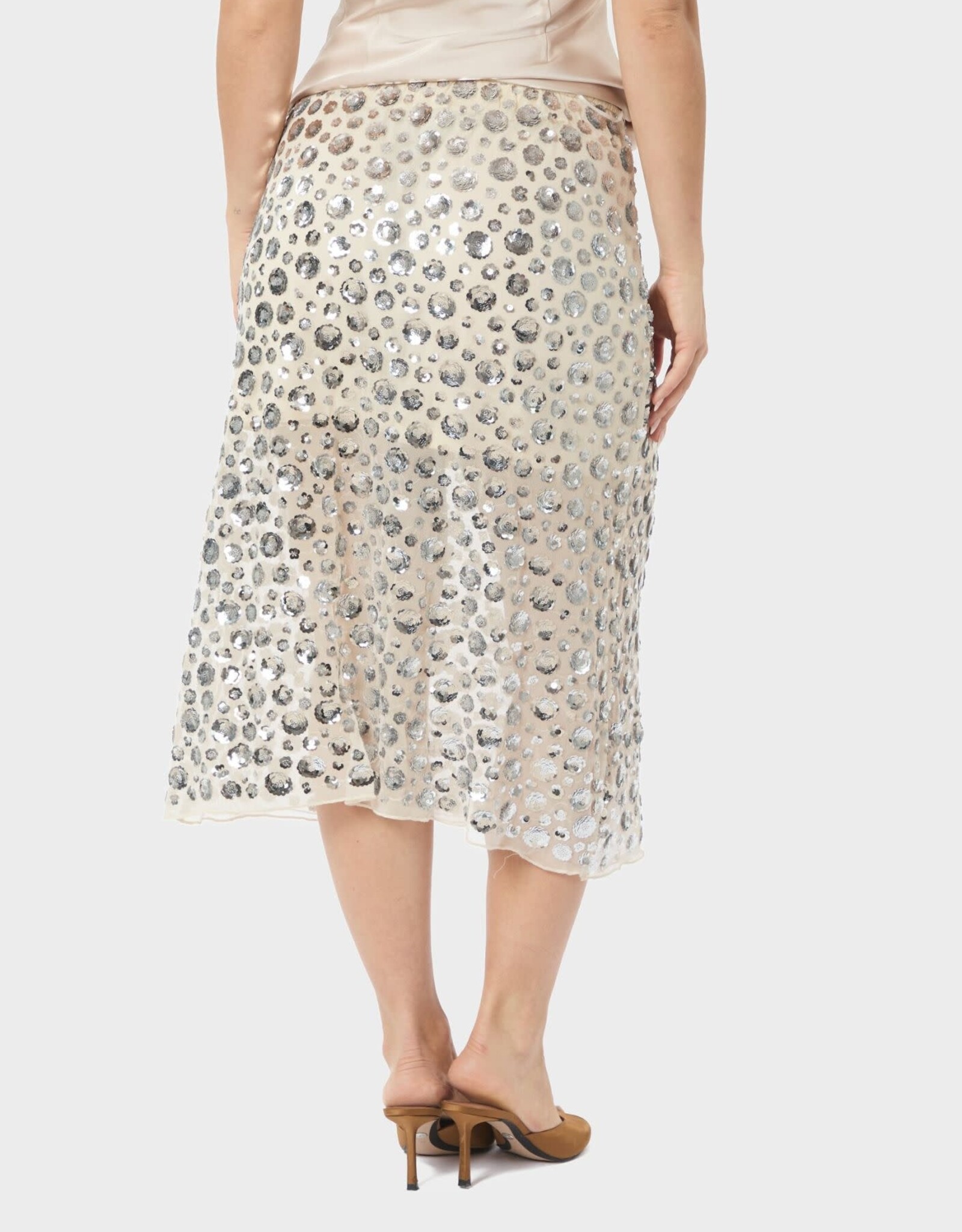 Rok Flower Sequins 'Gilla' - Creme - Neo Noir