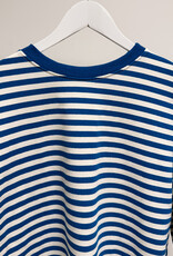 The Golden House Mom T-Shirt Long Sleeve 'Otie' - Electrique Blue/White TU