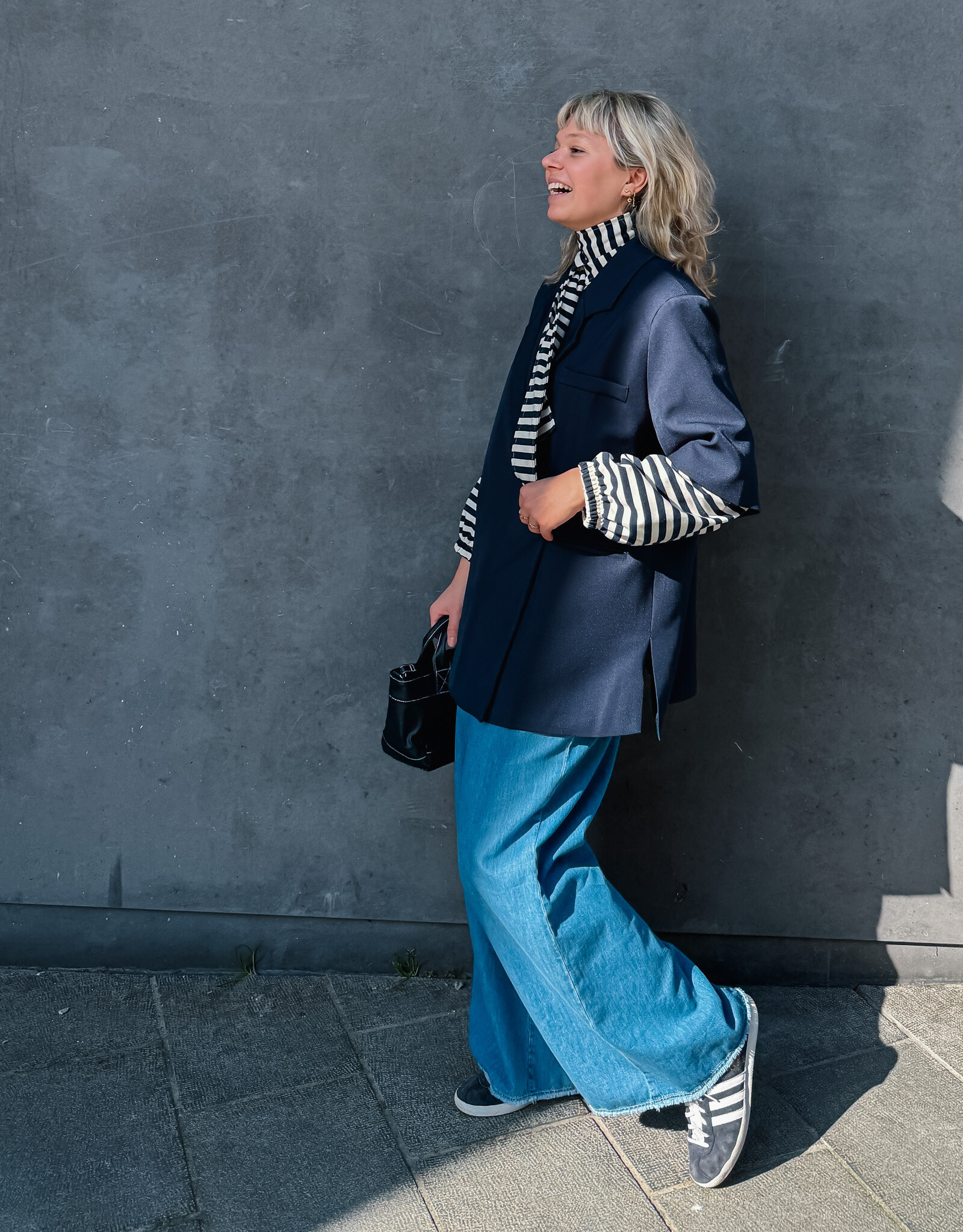 The Golden House Paris Blazer Short Sleeve 'Pauline' - Navy