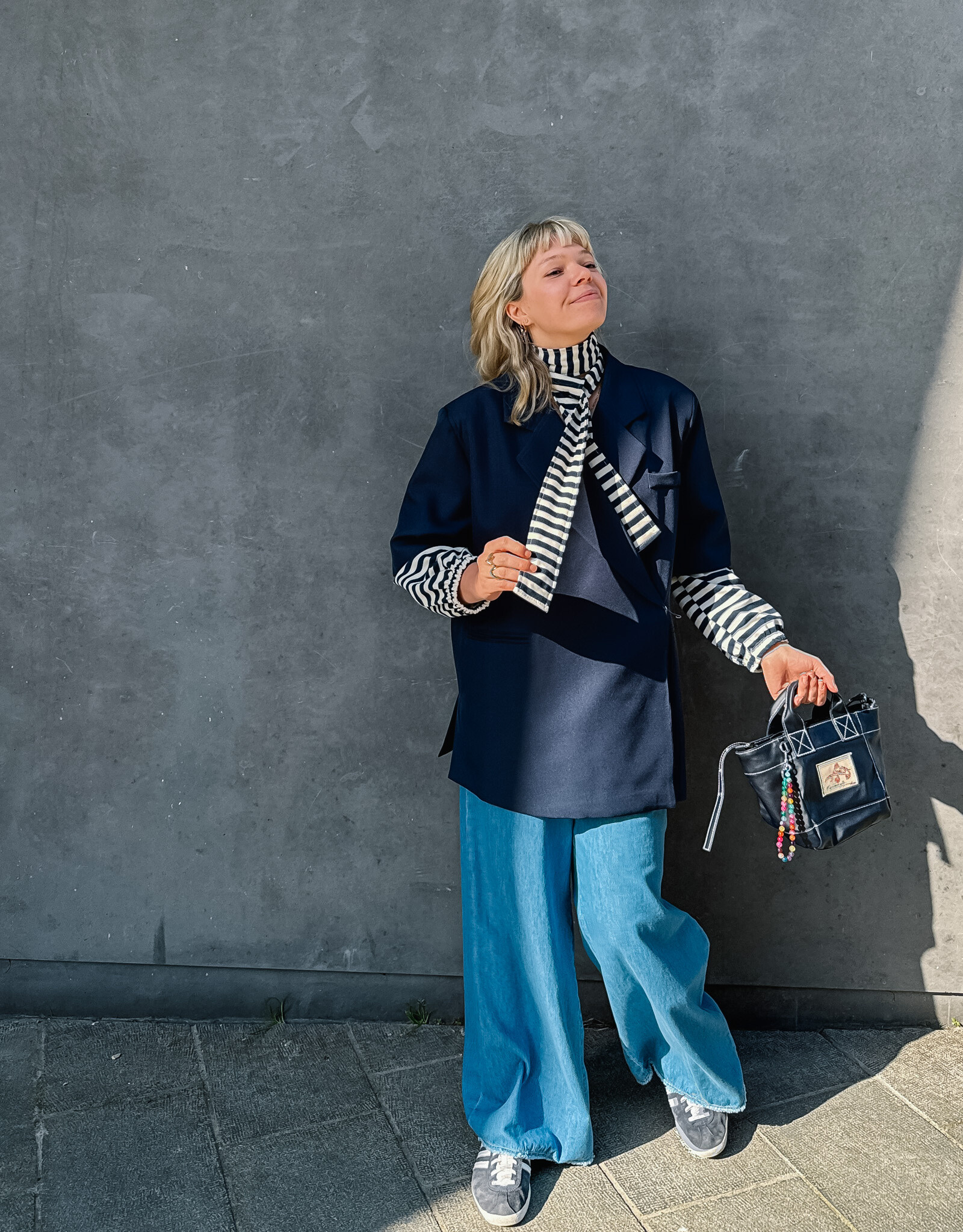 The Golden House Paris Blazer Short Sleeve 'Pauline' - Navy