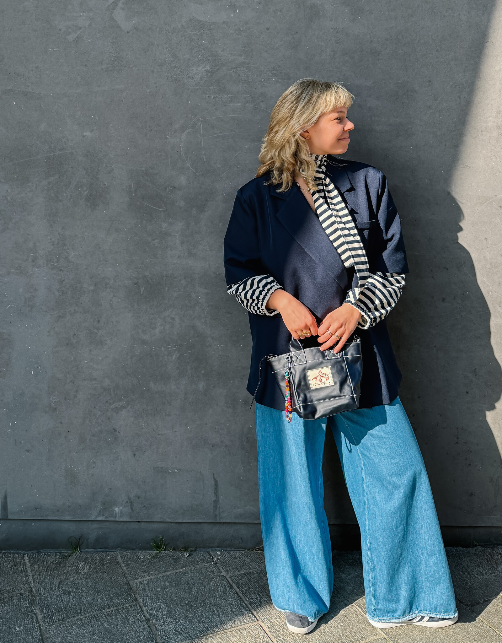 Becksöndergaard Bag Solid Coated 'Gabby' - Navy Blue - Beck Söndergaard