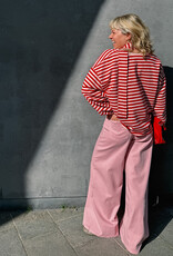 Another Label Broek Wide 'Moore Denim' - Pink Nectar  - Another Label