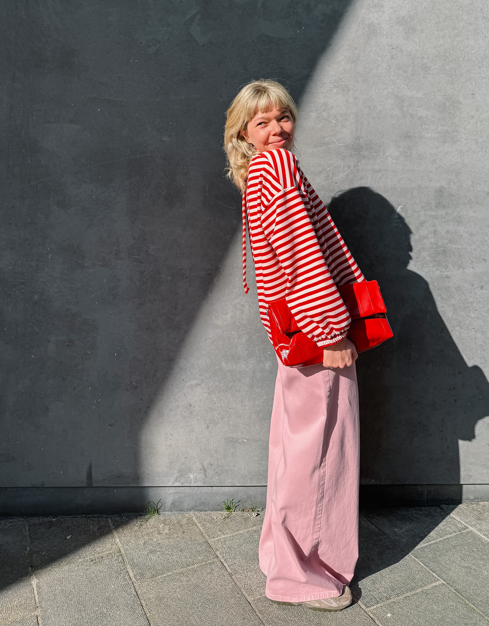 Another Label Broek Wide 'Moore Denim' - Pink Nectar  - Another Label