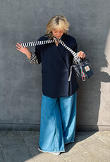 The Golden House Mom T-Shirt Long Sleeve 'Tiny' - Navy/White TU