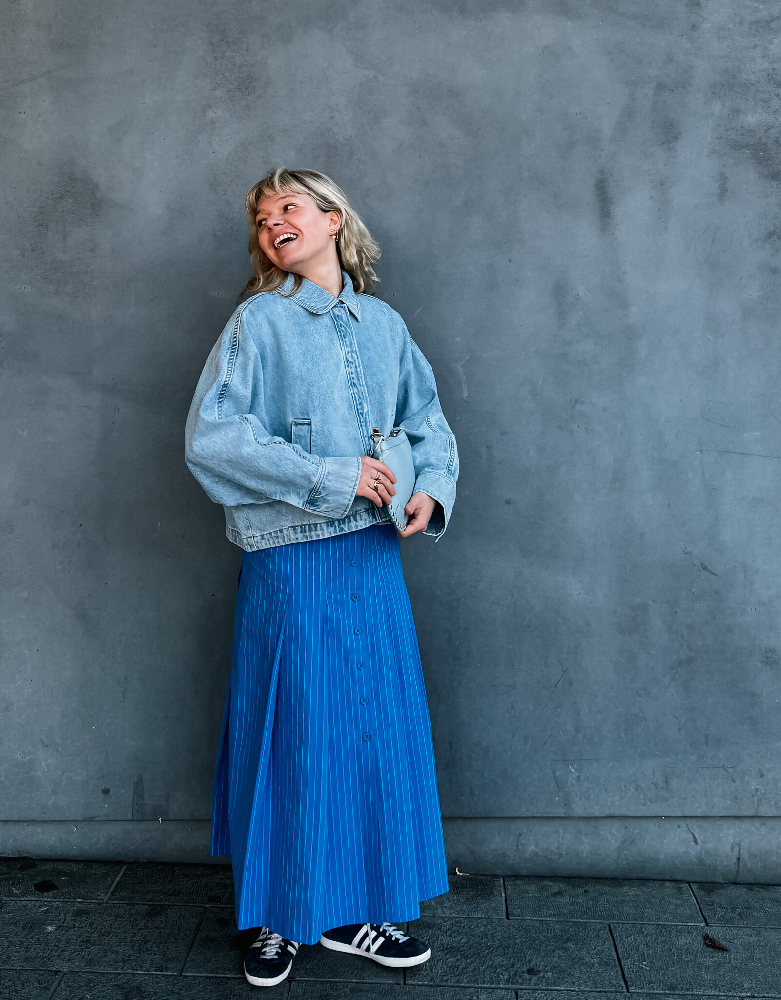 Catwalk Junkie Jacket Denim  'Batsleeve' - Blue - Catwalk Junkie