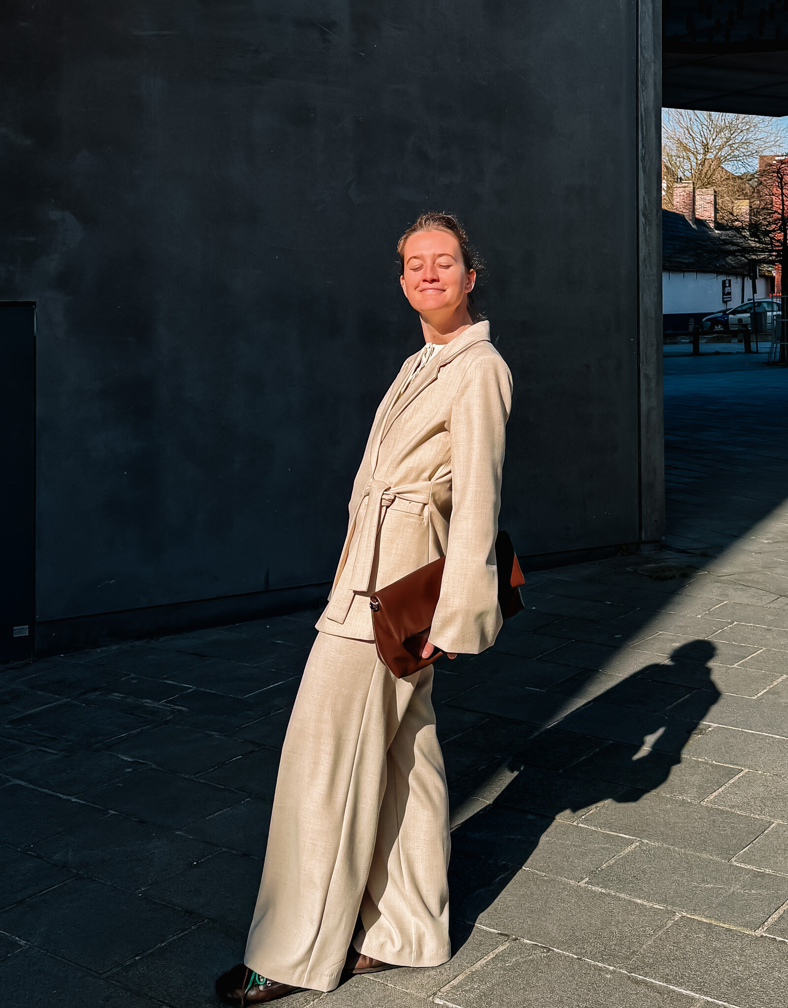 Broek Melange 'Emmett' - Beige Melange - Neo Noir