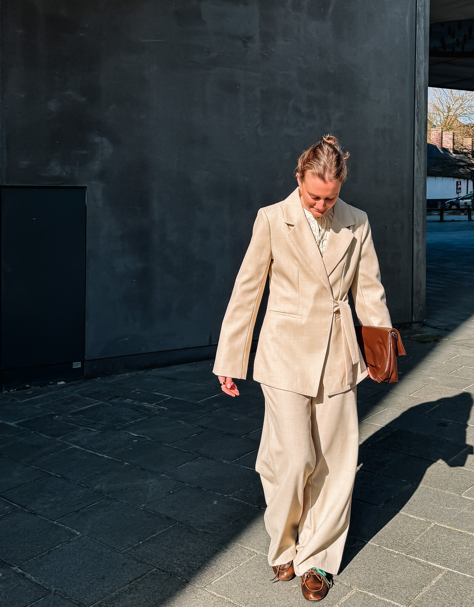 Broek Melange 'Emmett' - Beige Melange - Neo Noir