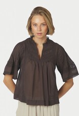 Blouse Voile 'Siama' - Dark Brown - Neo Noir