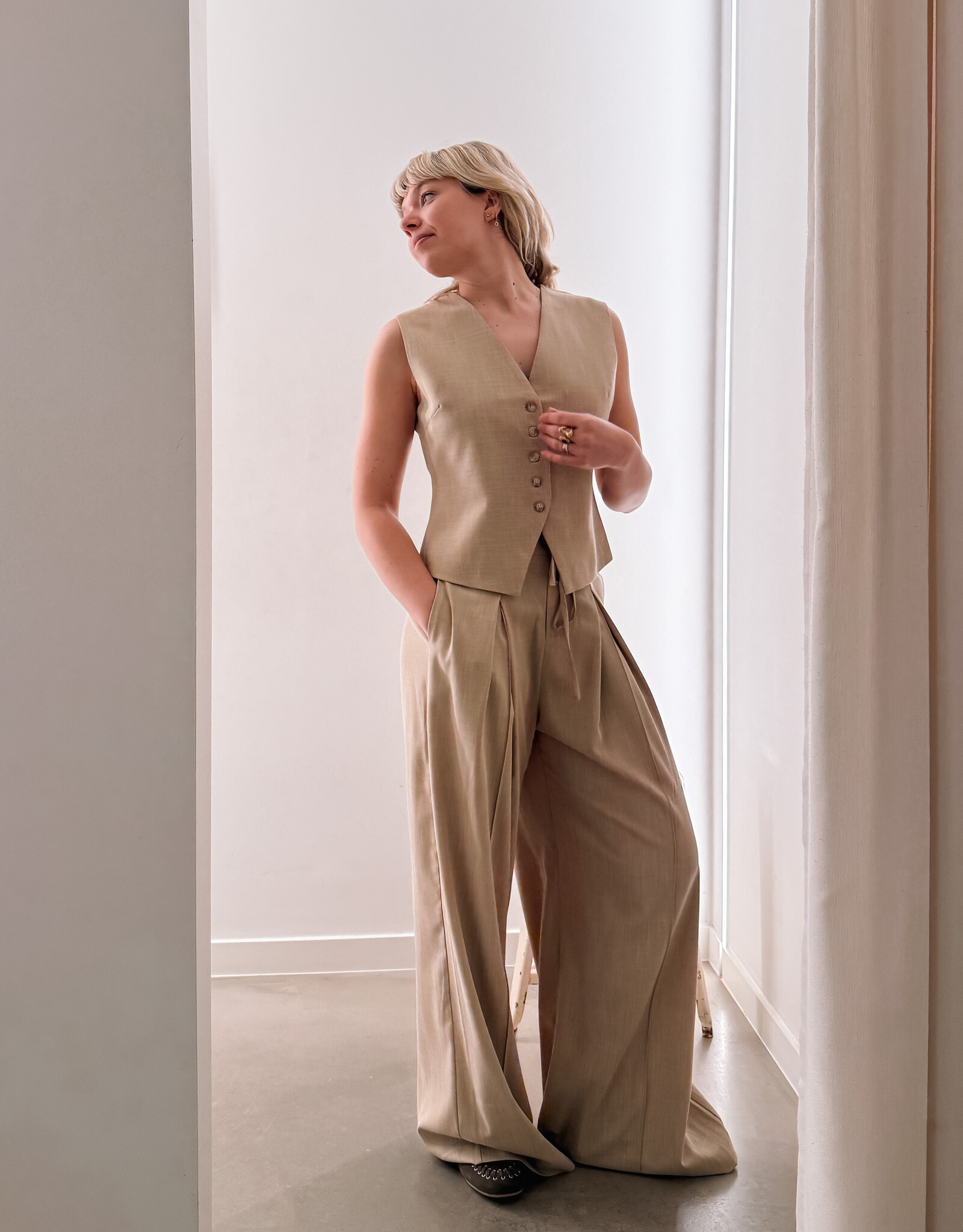 Suncoo Waistcoat 'Dylan' - Beige - Suncoo