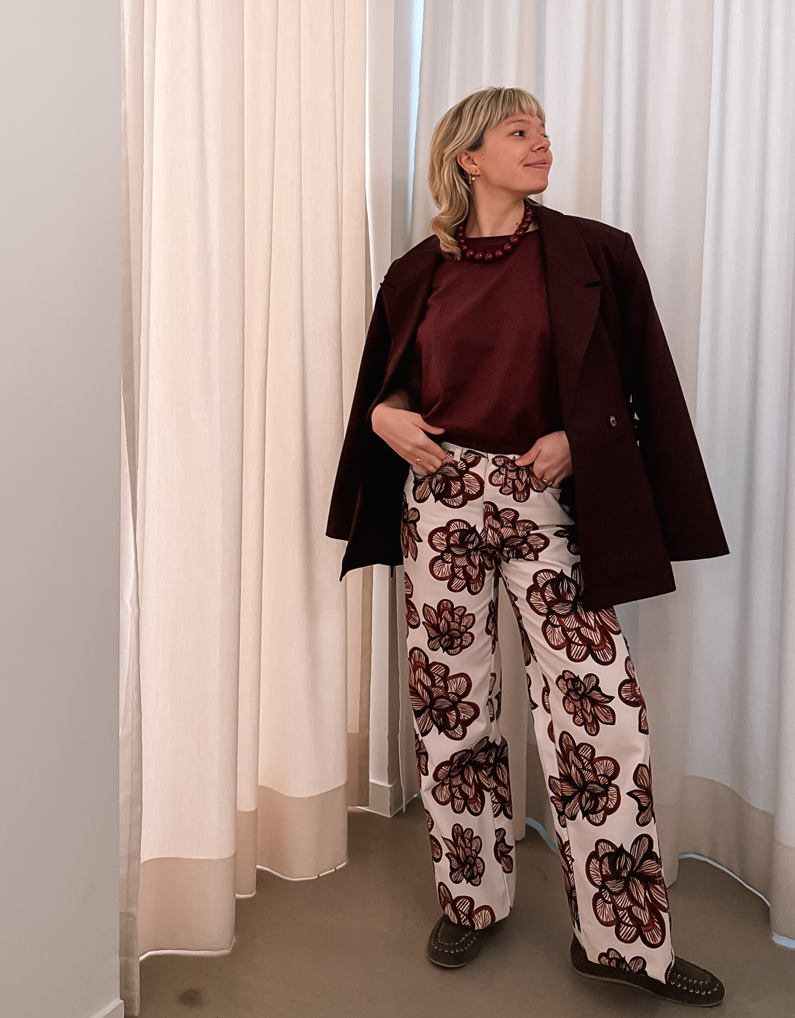 Harper&Yve Jeans 'Mayra' - Dessert Flower Ecru  - Harper&Yve