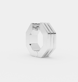 Billion Avenue Edge Small Stripe Earring - Silver - Billion Avenue