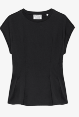 Catwalk Junkie T-Shirt 'With Waist Pleats' - Black - Catwalk Junkie