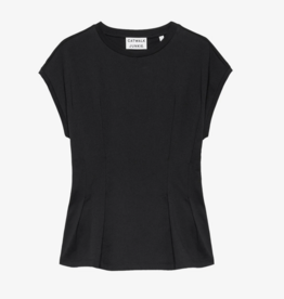Catwalk Junkie T-Shirt 'With Waist Pleats' - Black - Catwalk Junkie