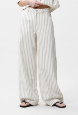 Catwalk Junkie Jeans Wide Leg 'Striped' - Ecru - Catwalk Junkie