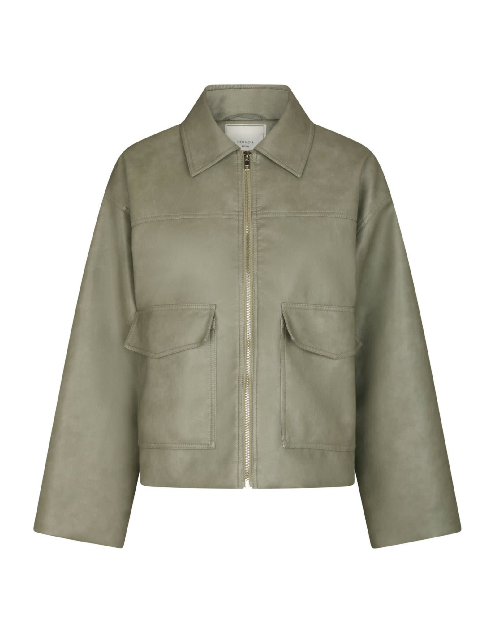 Jacket Faux Leather 'Titan' - Soft Green  - Neo Noir