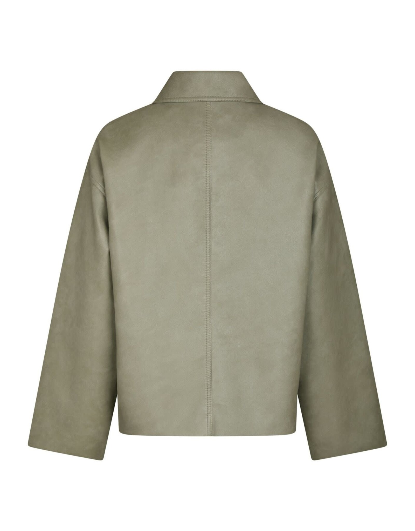 Jacket Faux Leather 'Titan' - Soft Green  - Neo Noir
