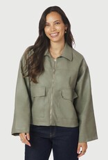 Jacket Faux Leather 'Titan' - Soft Green  - Neo Noir