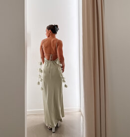 Jurk Heavy Sateen 'Colly' - Mint Green - Neo Noir