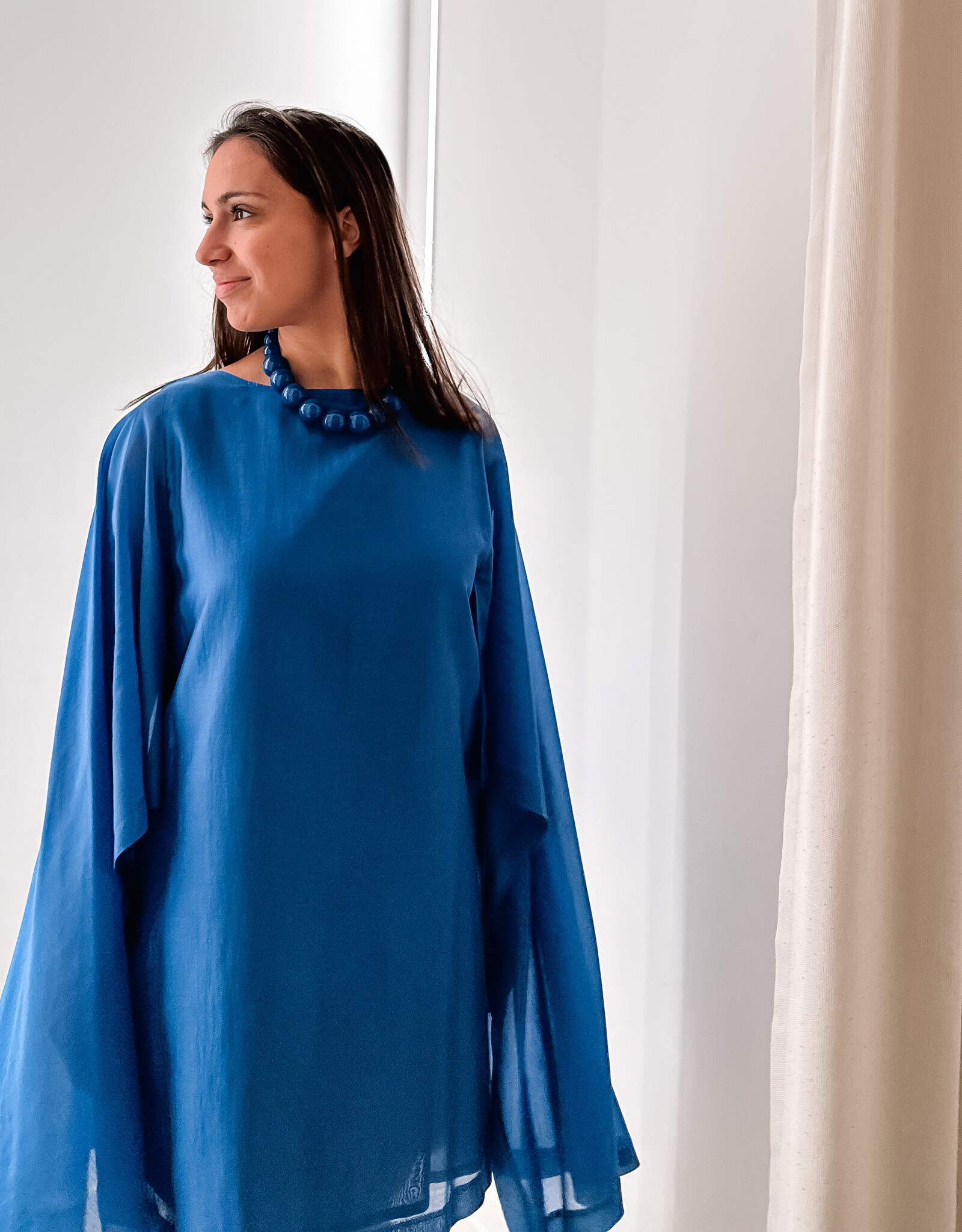 Bô-Dôme Jurk 'Karen' - Intense Blue  - Bô-Dôme