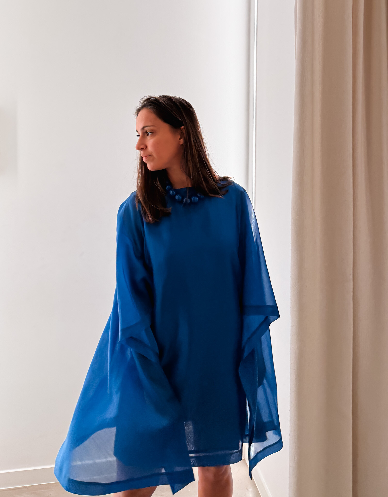 Bô-Dôme Jurk 'Karen' - Intense Blue  - Bô-Dôme