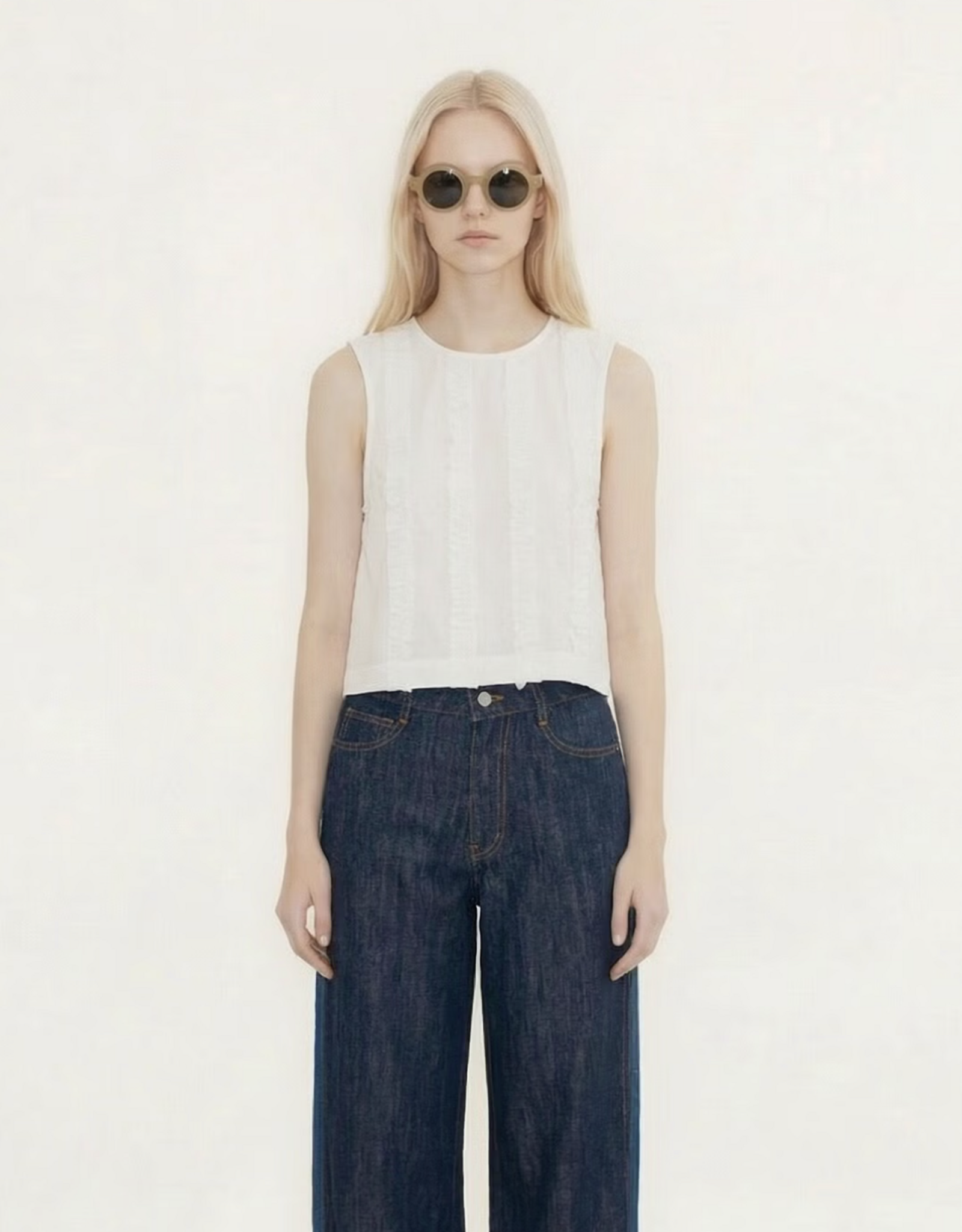 The Tiny Big Sister Top 'Frills' - Off-White - The Tiny Big Sister