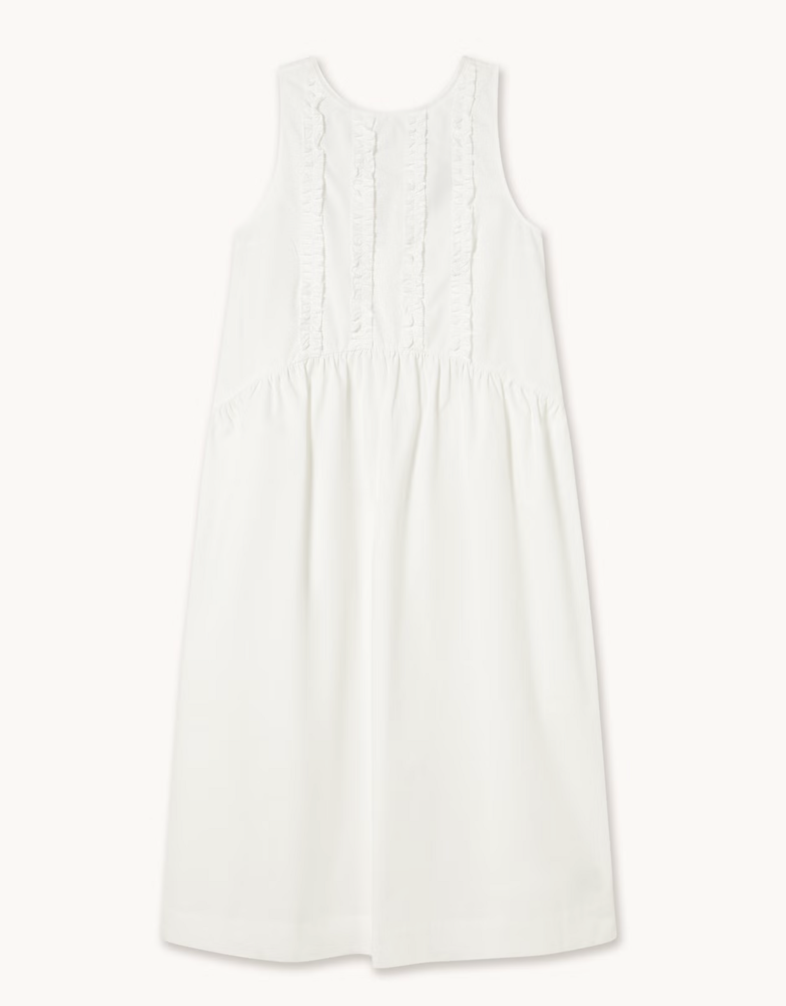 The Tiny Big Sister Jurk Frills 'Low Back' - White - The Tiny Big Sister