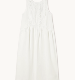 The Tiny Big Sister Jurk Frills 'Low Back' - White - The Tiny Big Sister