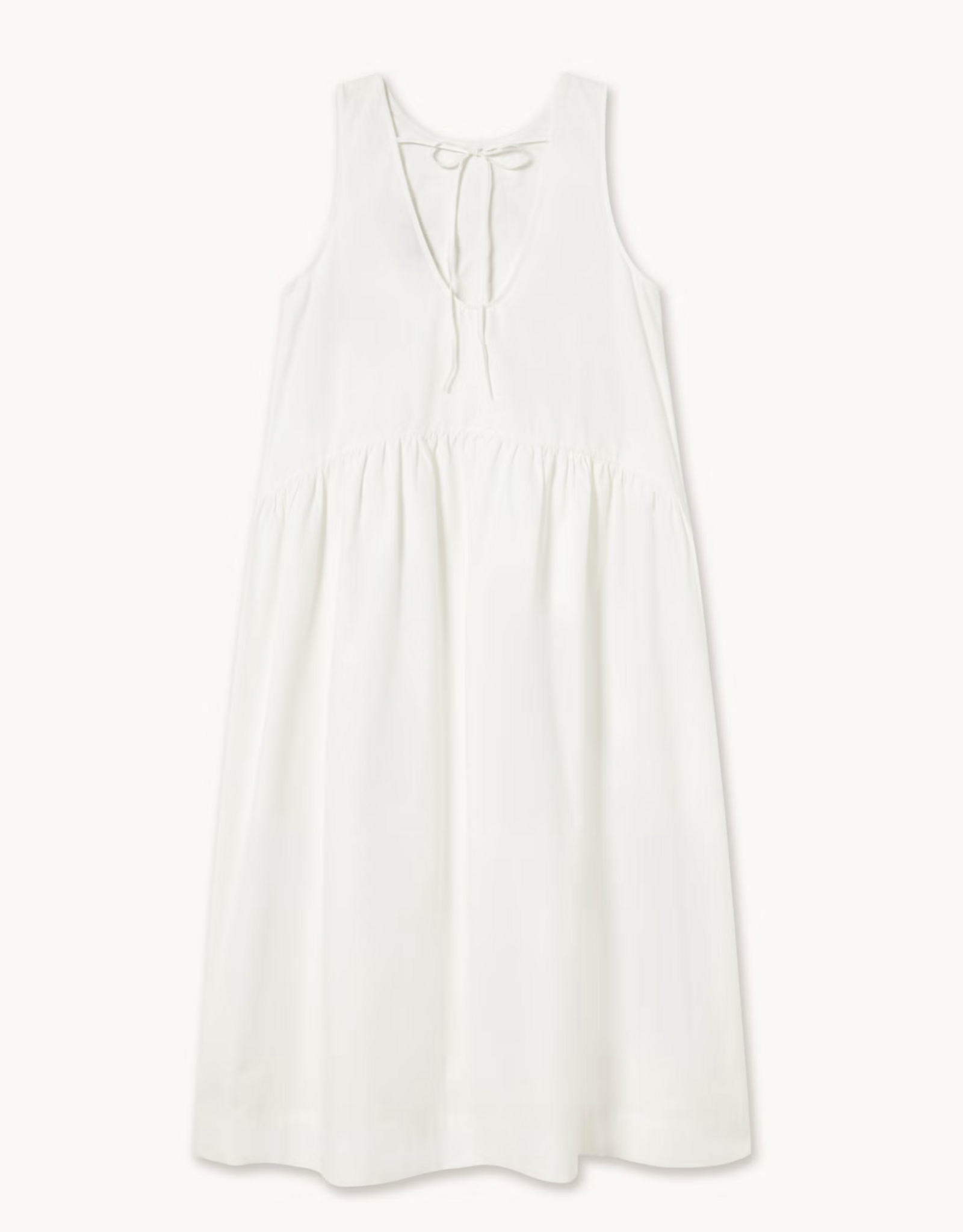 The Tiny Big Sister Jurk Frills 'Low Back' - White - The Tiny Big Sister