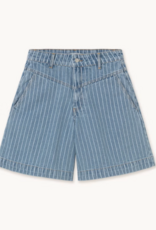 The Tiny Big Sister Bermuda ''Denim Striped' - Medium Wash Denim - The Tiny Big Sister