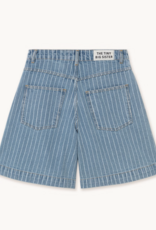 The Tiny Big Sister Bermuda ''Denim Striped' - Medium Wash Denim - The Tiny Big Sister