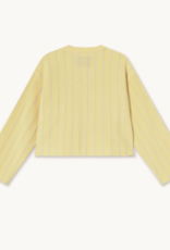 The Tiny Big Sister Cardigan Striped 'Tie Detail' - Dusty Yellow - The Tiny Big Sister
