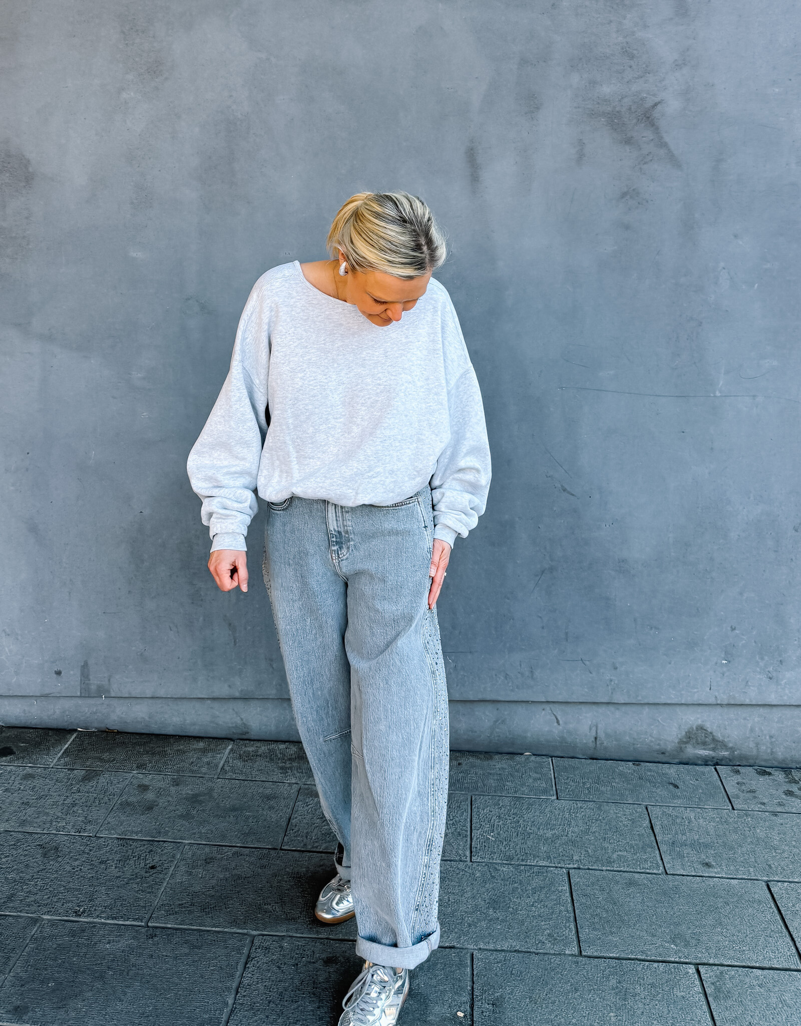 Lollys Laundry Jeans 'Ava' - Light Grey - Lollys Laundry