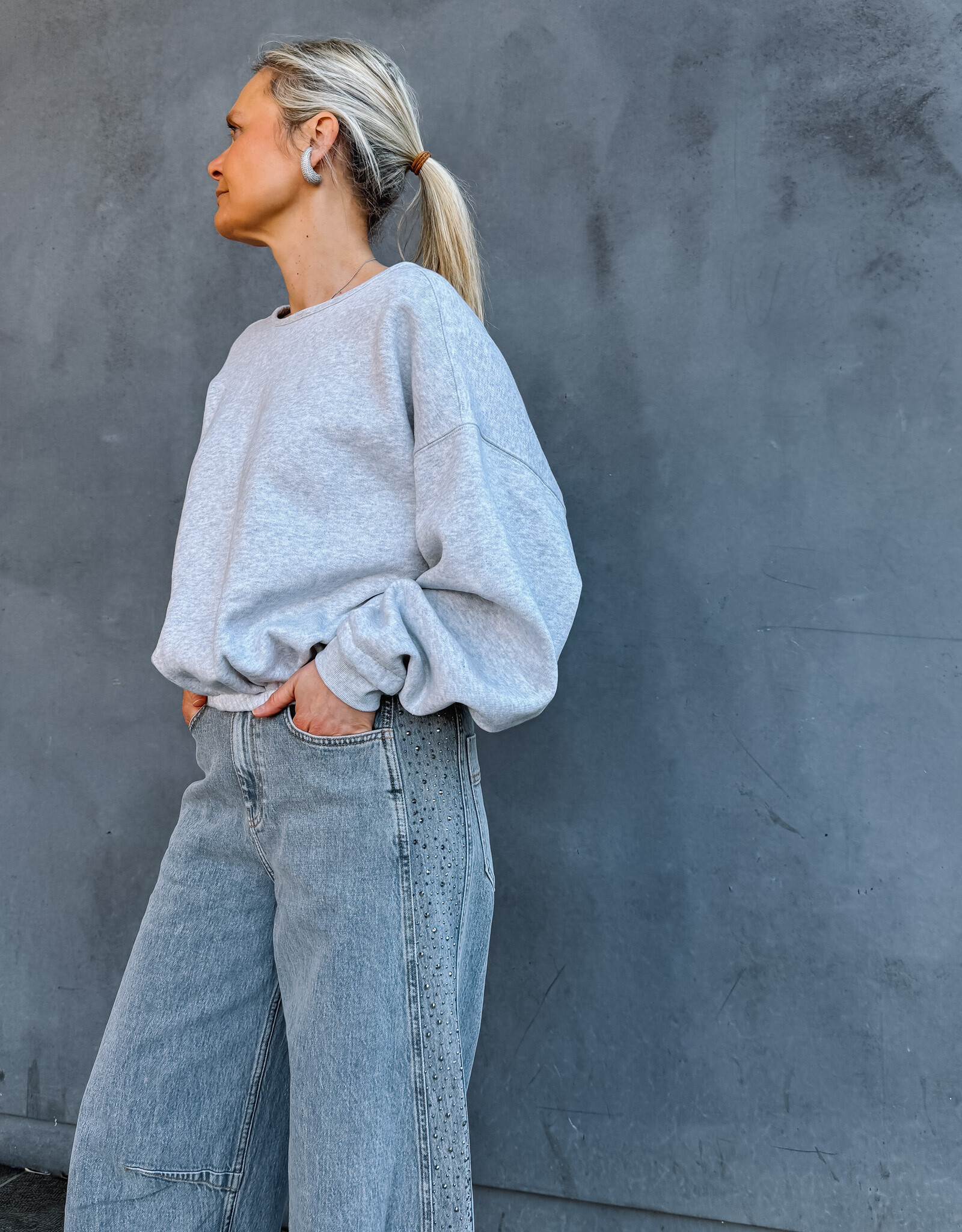 Lollys Laundry Jeans 'Ava' - Light Grey - Lollys Laundry
