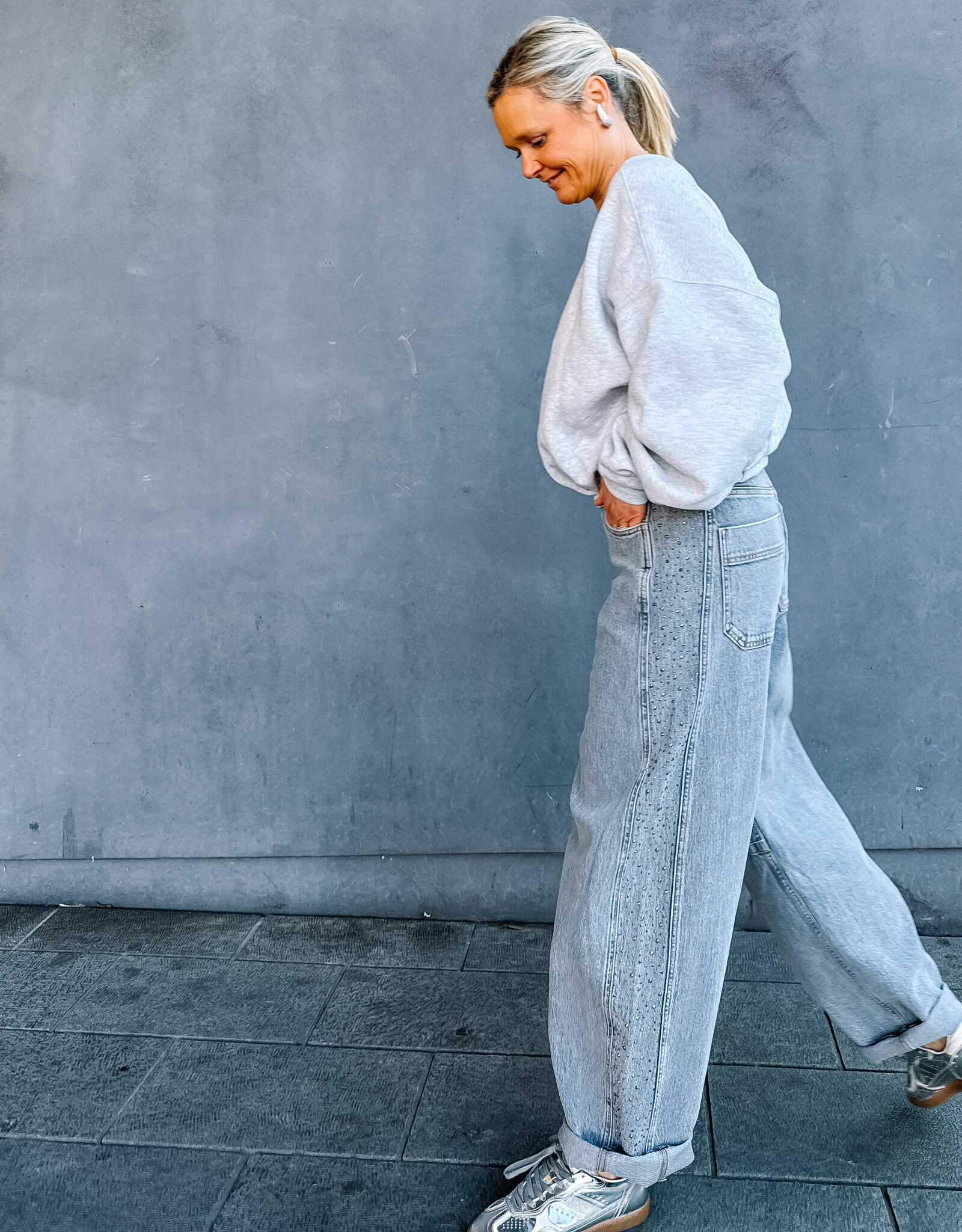 Lollys Laundry Jeans 'Ava' - Light Grey - Lollys Laundry