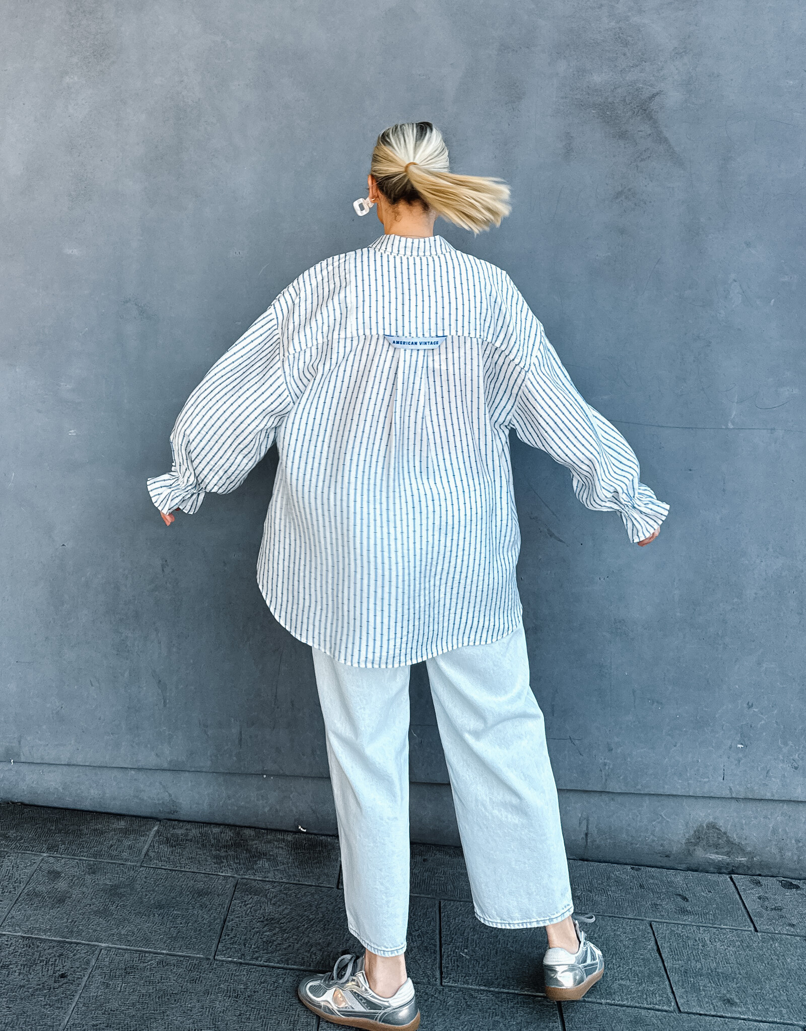 American Vintage Blouse 'Zivow' - Marina - Ziv06C - American Vintage