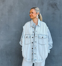 American Vintage Jeansvest 'Joybird' - Winter Bleached - Joy16L - American Vintage