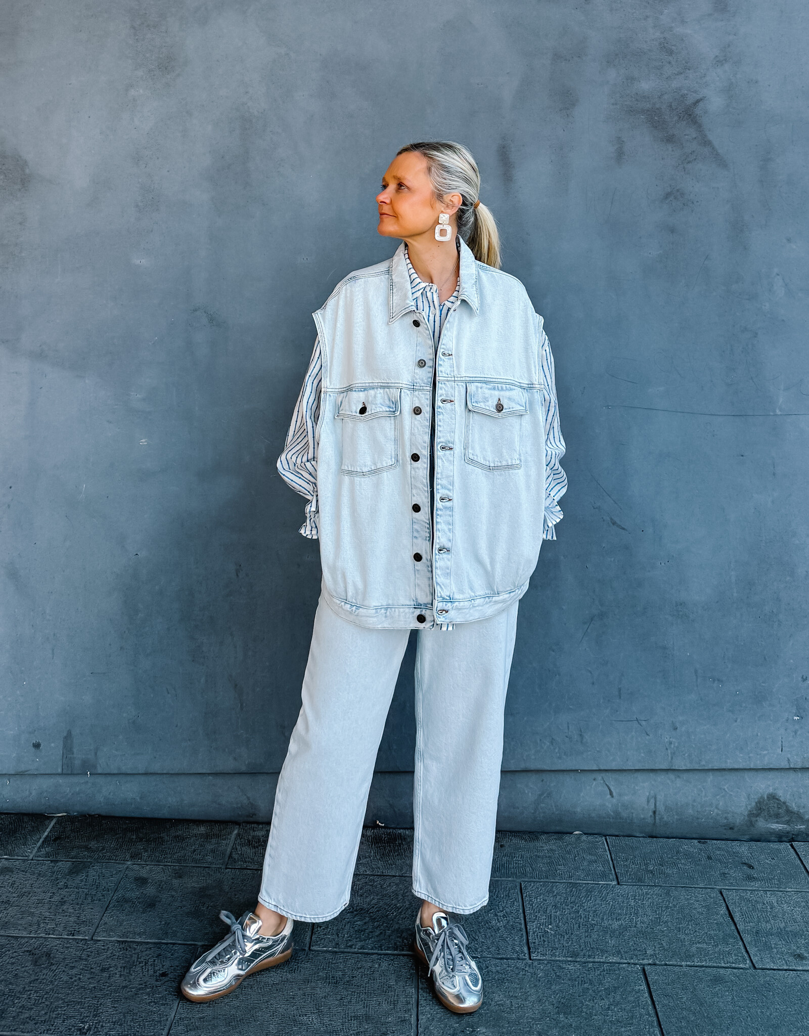 American Vintage Jeansvest 'Joybird' - Winter Bleached - Joy16L - American Vintage