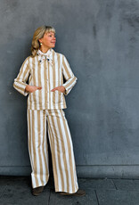 The Golden House Feel Broek Stripe 'Bobbie' - Beige/White