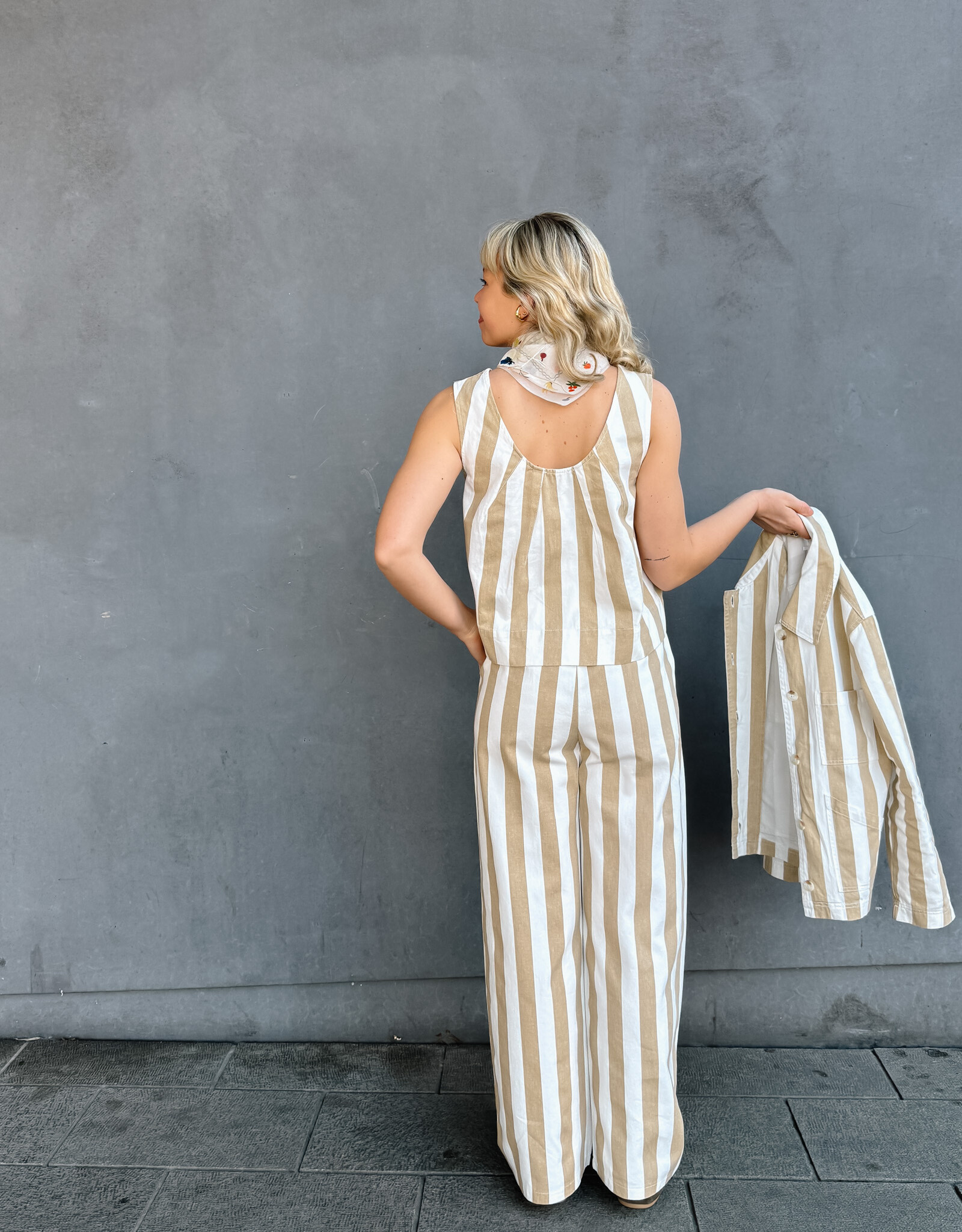 The Golden House Feel Top Stripe 'Bobbie' - Beige/White