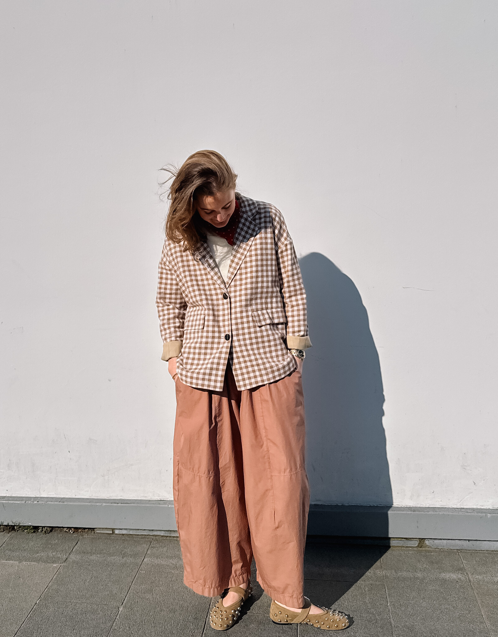 The Golden House Joh Blazer 'Kaat' - Carreaux Camel - TU