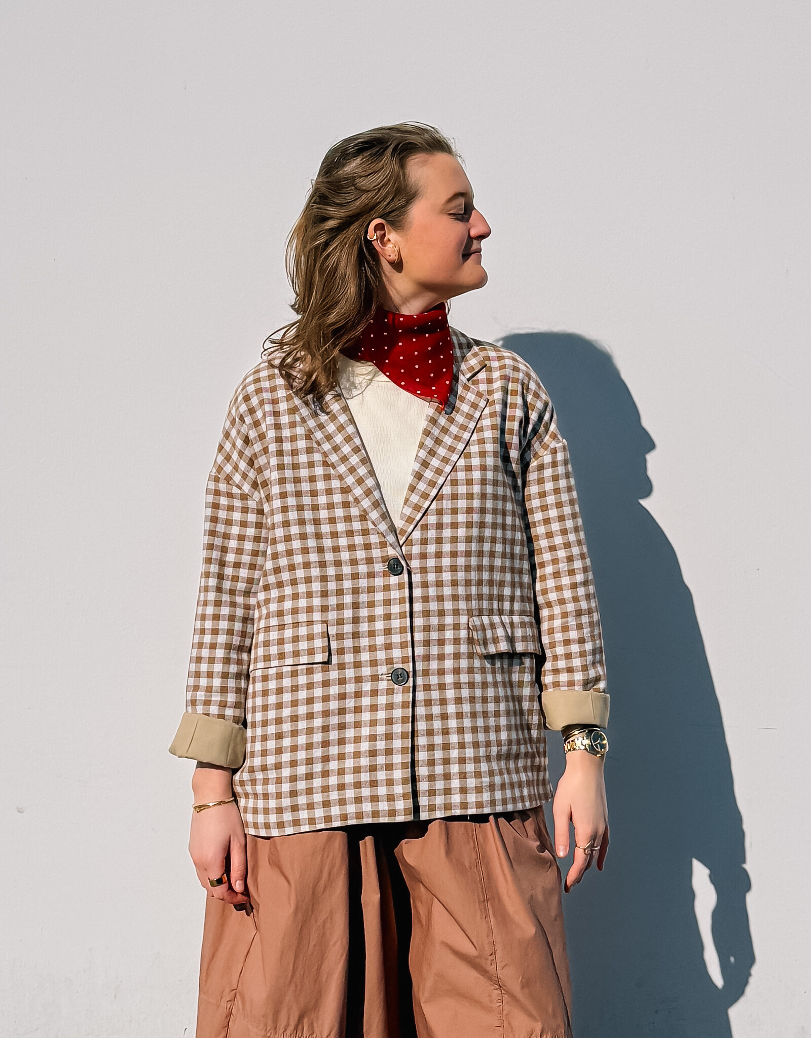 The Golden House Joh Blazer 'Kaat' - Carreaux Camel - TU