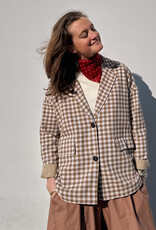The Golden House Joh Blazer 'Kaat' - Carreaux Camel - TU