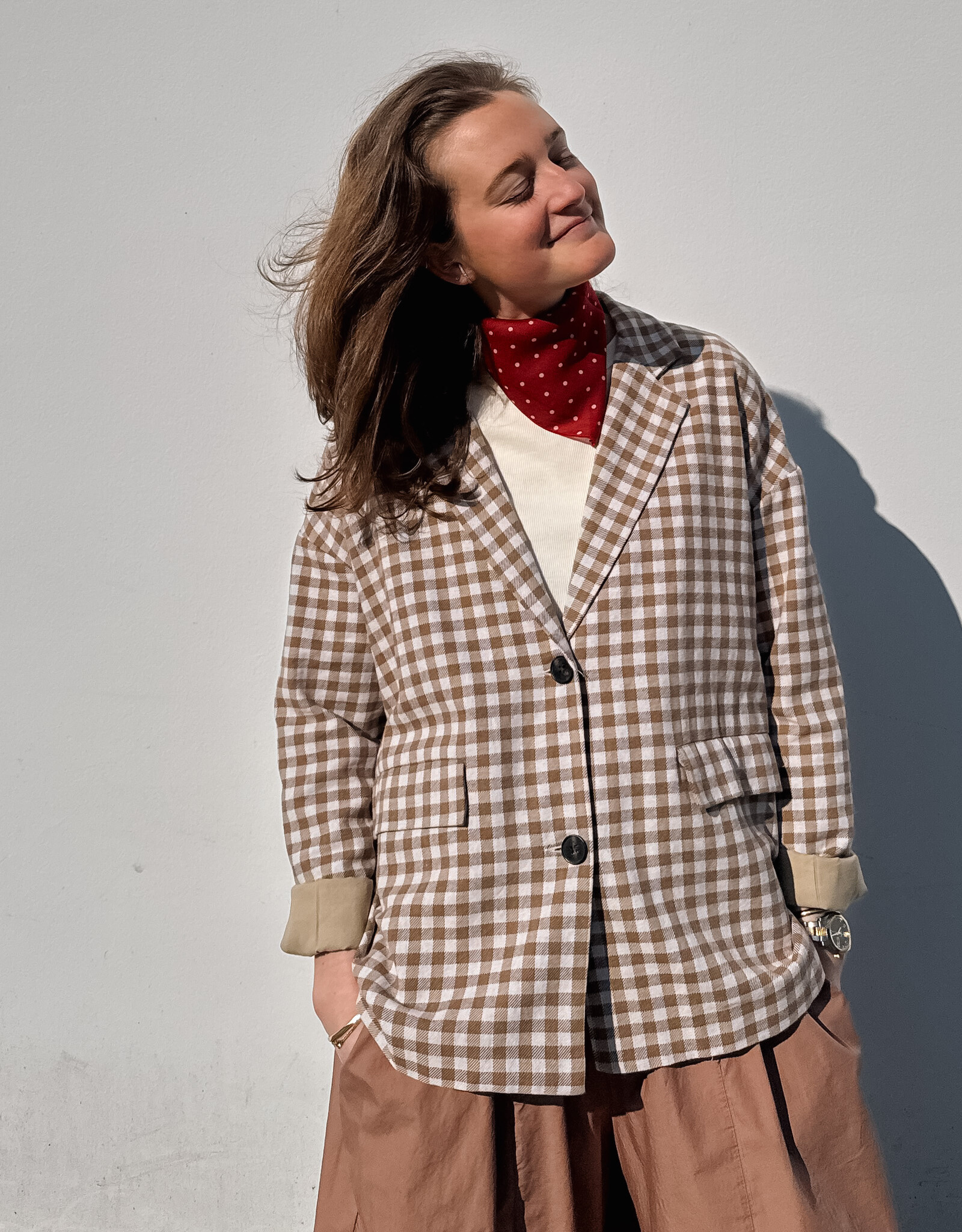 The Golden House Joh Blazer 'Kaat' - Carreaux Camel - TU