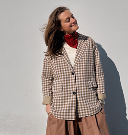 The Golden House Joh Blazer 'Kaat' - Carreaux Camel - TU