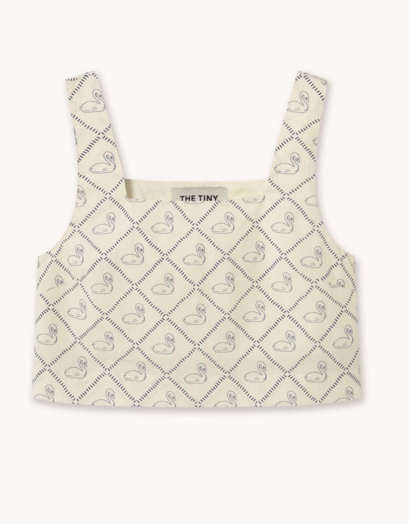 The Tiny Big Sister Top 'Swans' - Light Cream - The Tiny Big Sister