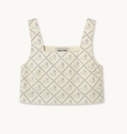 The Tiny Big Sister Top 'Swans' - Light Cream - The Tiny Big Sister