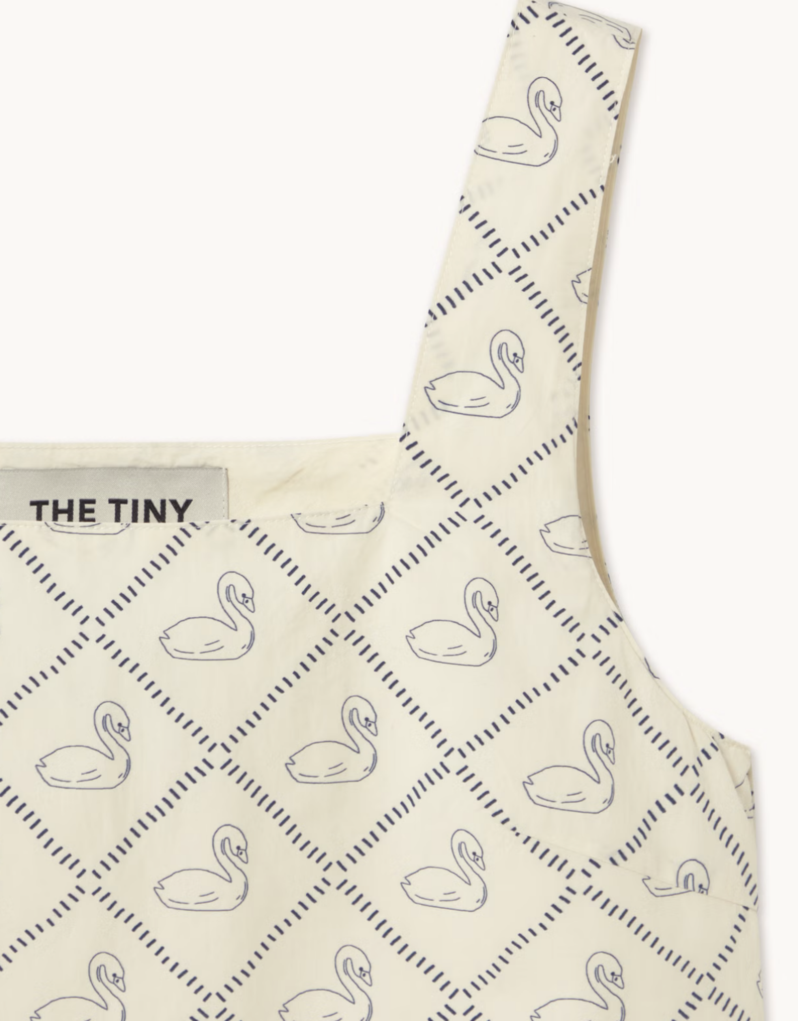 The Tiny Big Sister Top 'Swans' - Light Cream - The Tiny Big Sister